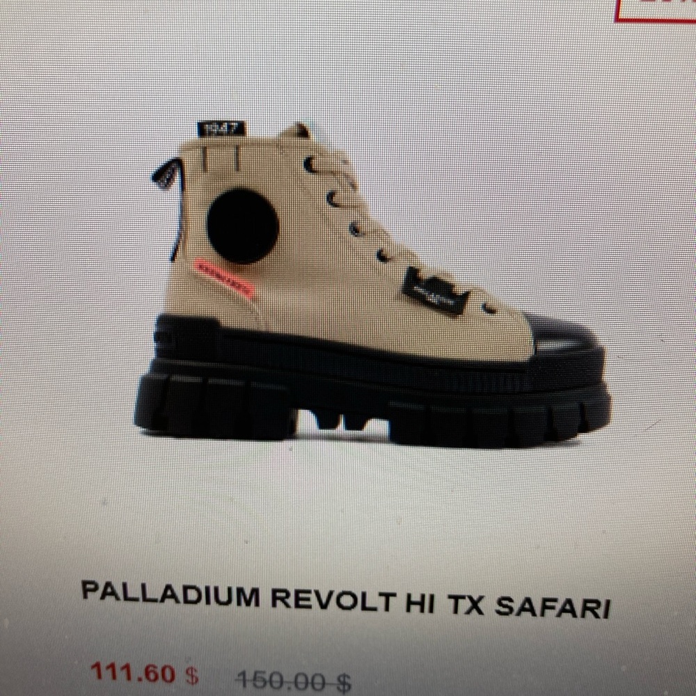 Palladium Revolt HI TX women’s Tan & Black boots - Picture 8 of 8
